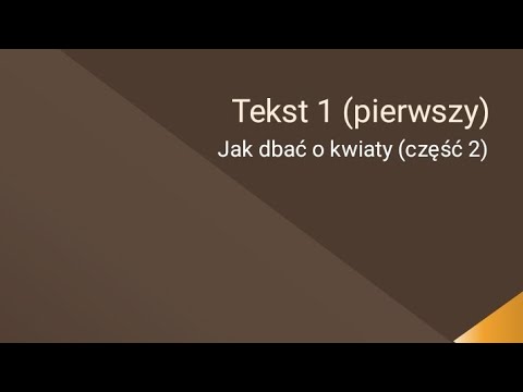 Видео: Тренажёр чтения на польском. Текст 1. Часть 1. Jak dbać o kwiaty