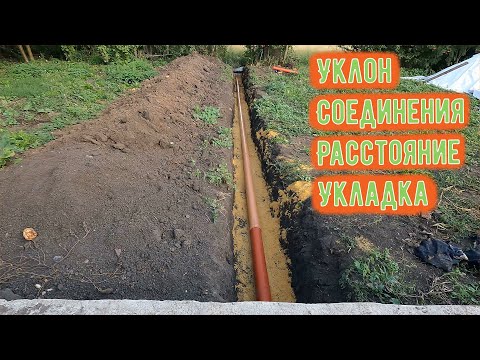 Видео: Прокладка труб наружной канализации