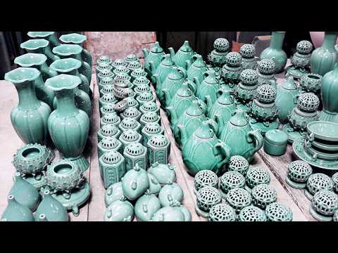 Видео: Чудо, которое можно увидеть впервые! Процесс совершенствования керамики в огромной гончарной печи.