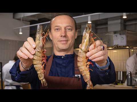 Видео: Гигантские креветки. Ресторанное блюдо "Том ям наоборот"