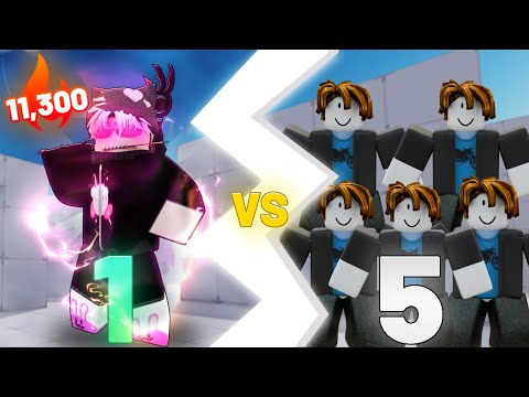 Видео: #1 Игрок Winstreak против 5 НУБОВ... (Roblox Rivals)