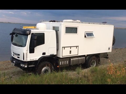 Видео: Вездеходный дом со снегоходом IVECO EUROCARGO MLL150E28W 4х4.