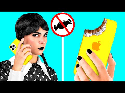 Видео: Как Пронести Сладости в Класс с Уэнсдей Аддамс | Смешные Моменты от Fun Teen