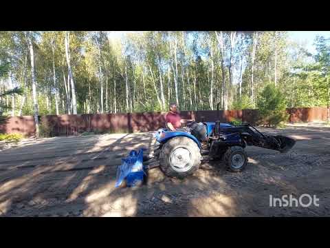 Видео: Фрезеровка участка. Минитрактор Донг Фенг 244