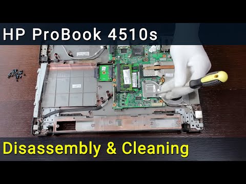 Видео: HP ProBook 4510s Разборка, чистка вентилятора от пыли и замена термопасты