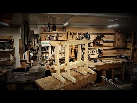 Видео: ДЪРВЕНИ РАБОТНИ МАГАРЕТА БЕЗ ЛЕПИЛО И БЕЗ Винтове   sawhorses with no glue, no screws — just joinery