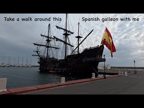 Видео: Прогуляйтесь со мной по Галеону Андалусия... С субтитрами на испанском, немецком, польском и инди...