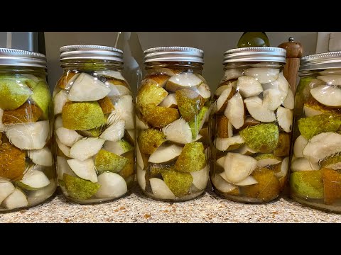 Видео: Консервирование свежих груш | Консервирование на водяной бане | Сироп EASY