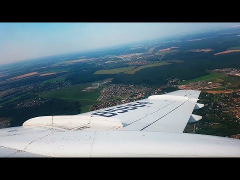 Видео: Самолет Ту-154 Красивый Взлет из Домодедово Авиакомпания "Алроса". Ту 154