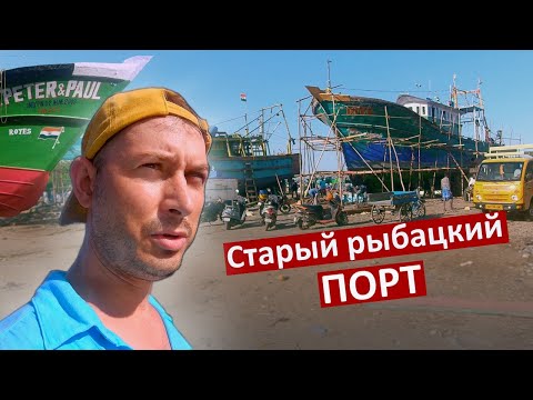 Видео: Исследую рыбацкий порт. Индия