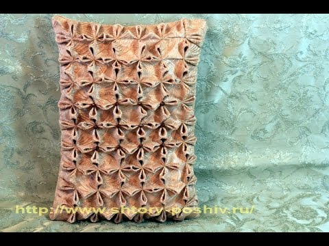 Видео: Расчет и сборка буфы схема Цветочки, декоративная подушка.