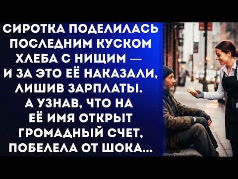 Видео: Сиротка поделилась последним куском хлеба с нищим — и за это её наказали, лишив зарплаты. А узнав...