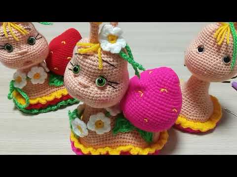 Видео: Улитка-ягодка крючком// МК часть 2//Автор схемы И. Кистаева.