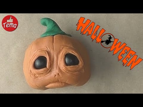 Видео: Как слепить тыкву на Хэллоуин #хэллоуин #halloween #изпластилина