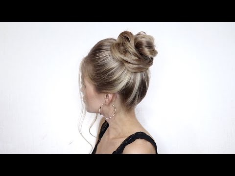 Видео: КАК СДЕЛАТЬ КРАСИВЫЙ ВЫСОКИЙ ПУЧОК ЗА 2 МИНУТЫ? | HOW TO:2 MIN EASY TOP KNOT MESSY BUN HAIR TUTORIAL