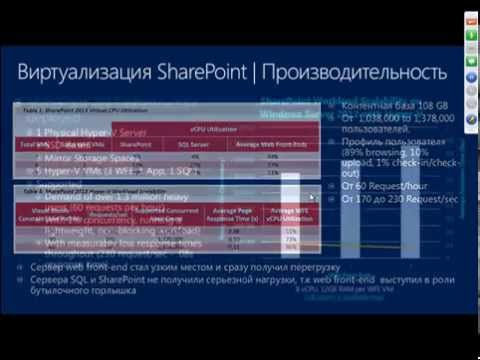 Видео: Виртуализация SharePoint Server 2013: Рекомендации и требования