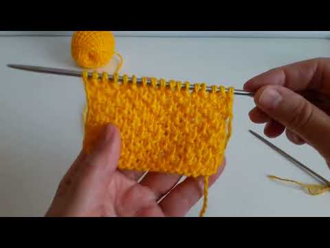 Видео: Узор спицами "Мох" . Просто и красиво .