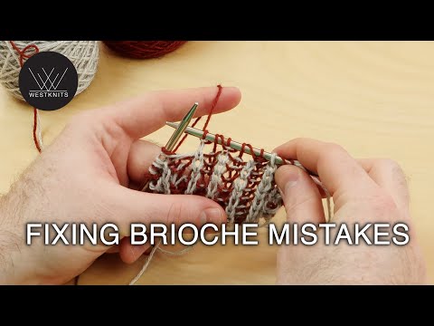 Видео: Исправление ошибок при вязании бриоши — Учебник по вязанию