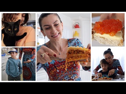 Видео: Наш Плотный Сытный Обед | Пробуем Икру от Спонсора | Эгине - Семейный Влог - Heghineh