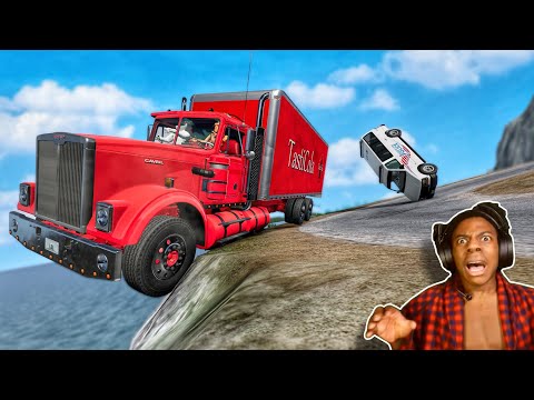 Видео: Грузовик против скалистых дорог 😱 - [BeamNG.Drive]
