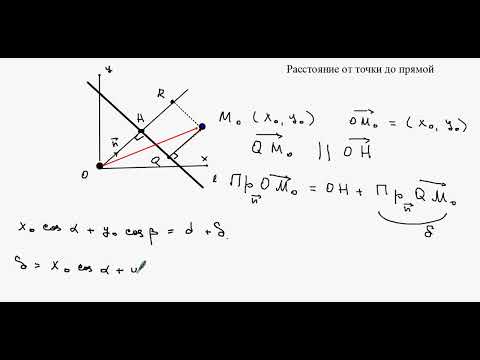 Видео: Нормальное (нормированное) уравнение прямой