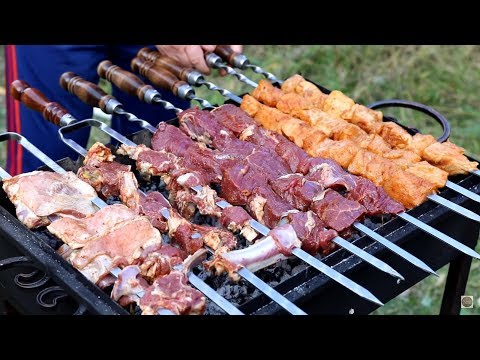 Видео: Сочный ШАШЛЫК трех видов в ГОРАХ. Тайны Городка Мертвых.