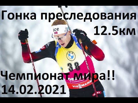 Видео: Биатлон. Гонка преследования. Мужчины. 14.02.2021