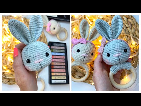 Видео: Грызунок крючком✨Хит продаж🤩Бесплатный мастер-класс #погремушкакрючком#грызуноккрючком