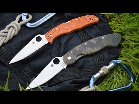 Видео: Обзор и сравнение Spyderco Military и Endura HAP40.