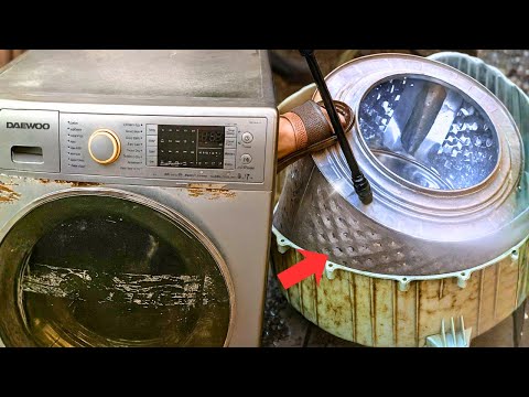 Видео: Эта стиральная машина была такой грязной... пока я не очистил её с помощью мойки высокого давления!