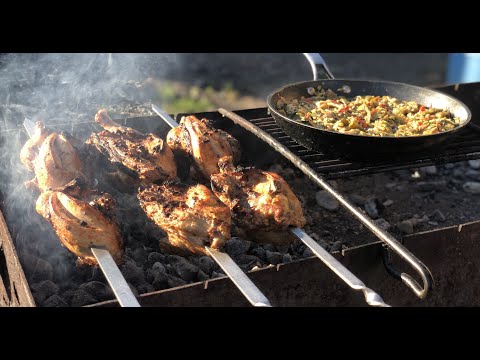 Видео: ЦЫПА на мангале с гарниром из свежей фасоли!