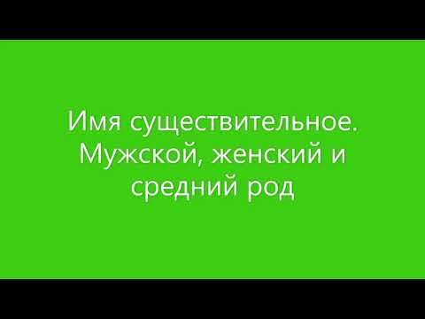 Видео: Род существительных. Презентация