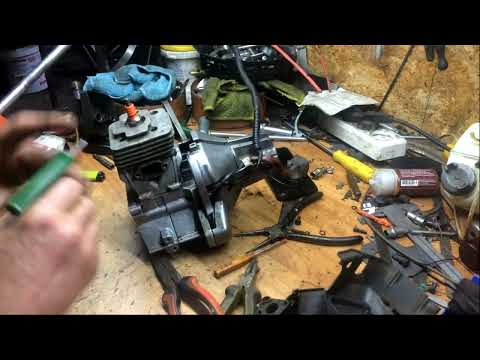 Видео: "Хускварна 143R" Весна,похлопал её по плечу  и коси!)