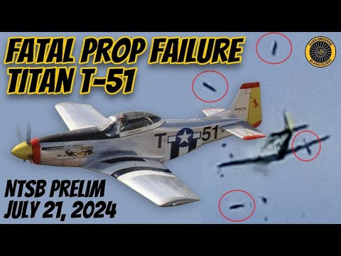 Видео: Катастрофа в ступице винта самолёта Titan T-51 21 июля 2024 г.