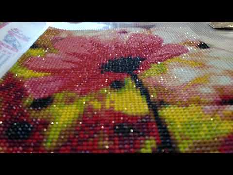 Видео: Алмазная мозаика "Цветы"