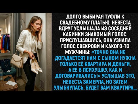 Видео: Долго примеряя туфли к свадебному платью, невеста вдруг услышала из соседней кабинки знакомый голос.