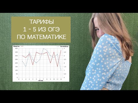 Видео: Разбор заданий 1-5 из ОГЭ по математике (тарифы)