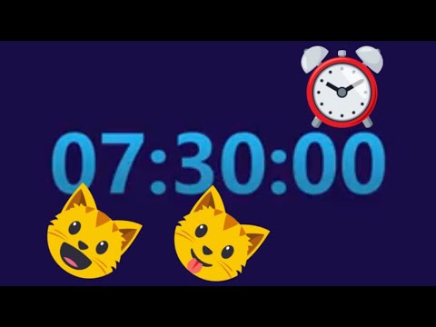 Видео: Таймер на 7 часов 30 минут (без музыки) с ГРОМКИМ будильником
