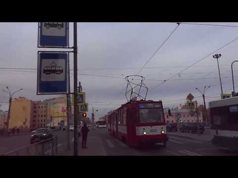Видео: Трамвай Санкт-Петербурга 9-381: ЛВС-86К б.1023 по №49 (29.04.19)