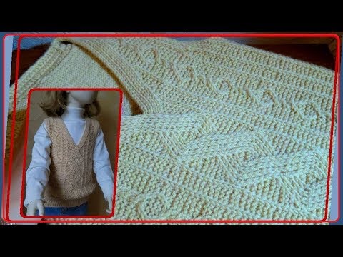 Видео: Безрукавка. Часть 3. Скос плеча. Мыс с наклонными петлями.