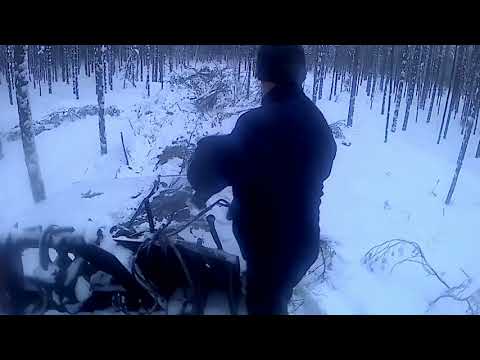 Видео: Трелюю говяный привал ещё и под снегом на ТДТ 55