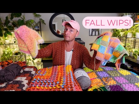 Видео: У меня так много осенних работ по вязанию крючком, ребята! Давайте я вам покажу!