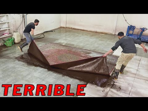 Видео: 60-летний персидский ковер, который не стирали более полувека.