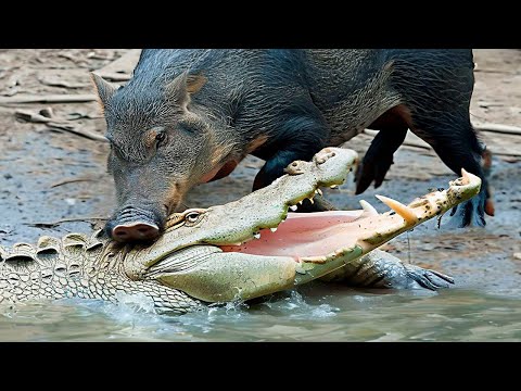 Видео: Безумие диких кабанов - когда животные атакуют все что движется!