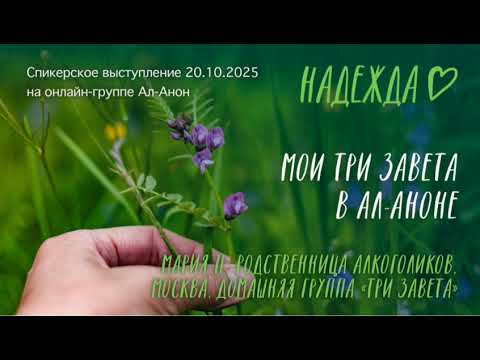 Видео: Спикерское выступление 20.10.25, Мария П., Мои три завета в Ал-аноне.