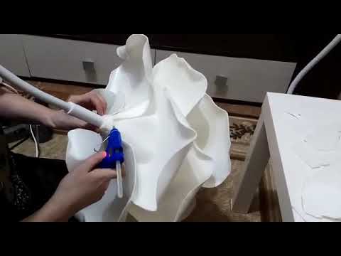 Видео: Изолоновая роза-светильник.Часть 2