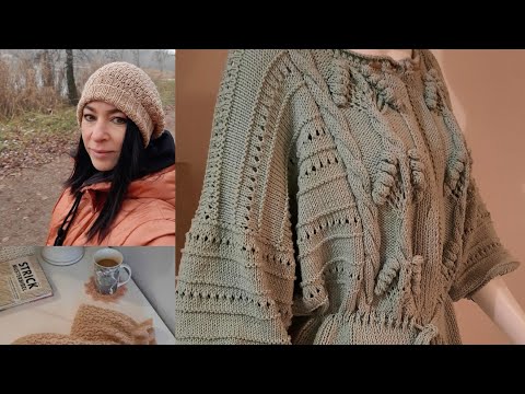 Видео: Мятный кардиган готов....!!!//немного воскресного настроения....моя старая шапочка)))