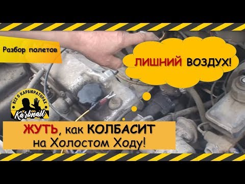 Видео: "Колбасит" на Холостом ходу или "Лишний" воздух
