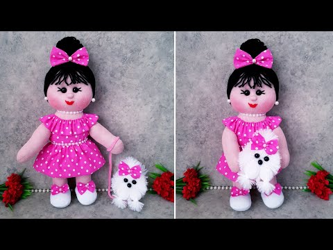 Видео: 😍Отличная игрушка/💕Как сделать куклу с собакой💥