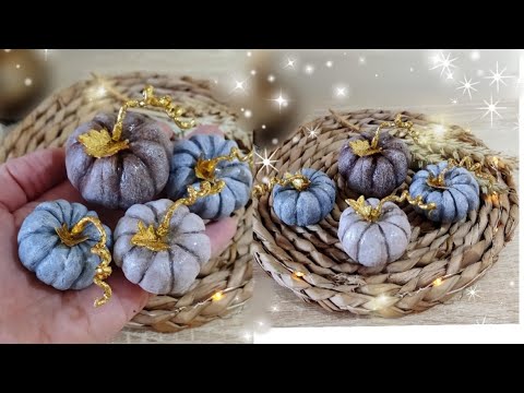 Видео: ТЫКВЫ из ВАТЫ. ОСЕННИЙ ДЕКОР/PUMPKINS. AUTUMN DECORATION. DIY.